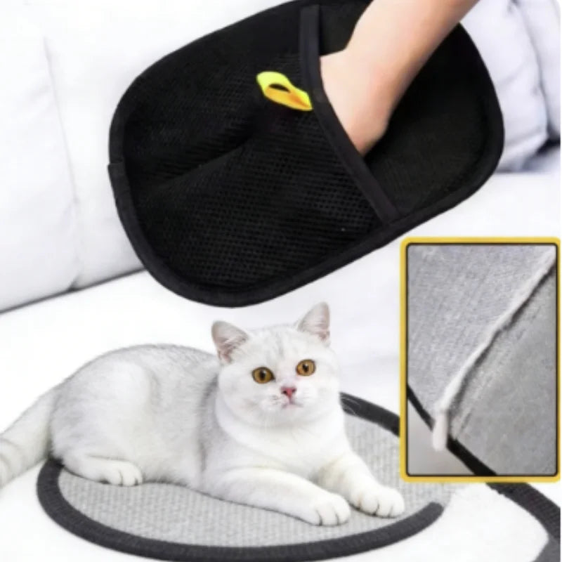 Pet Grooming Gloves — Hair Remover for Dogs & Cats