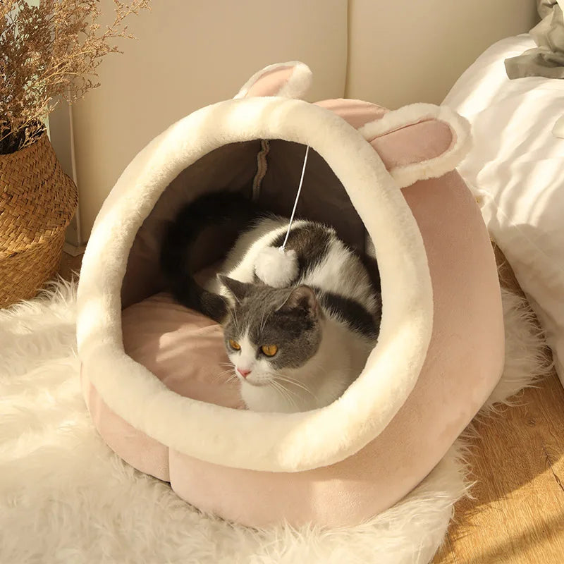 Cozy Cave Pet Bed — Foldable, Washable & Super Soft