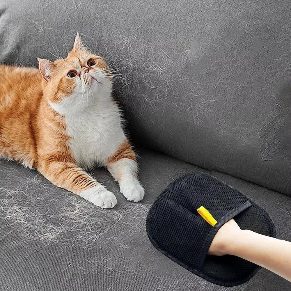 Portable Pet Hair Remover Glove — Washable & Reusable
