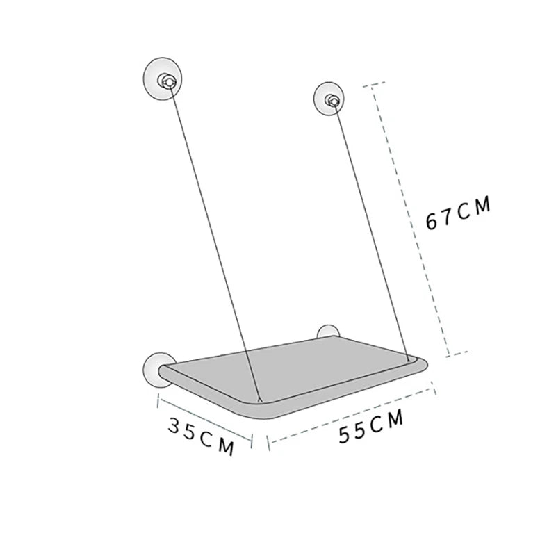 Cat Window Hammock — Aerial Perch Bed with Suction Cups, Holds 20kg
