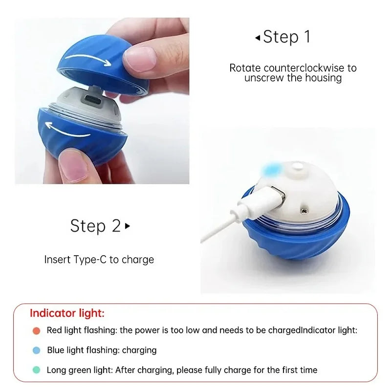 Smart Auto-Moving Dog Toy Ball — USB Rechargeable