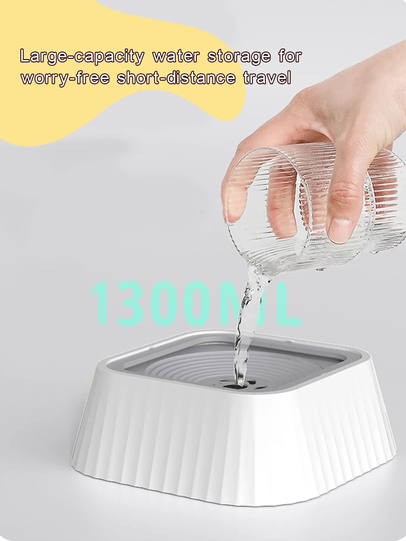 No-Spill Pet Water Bowl — Floating Plate Anti-Splash Design
