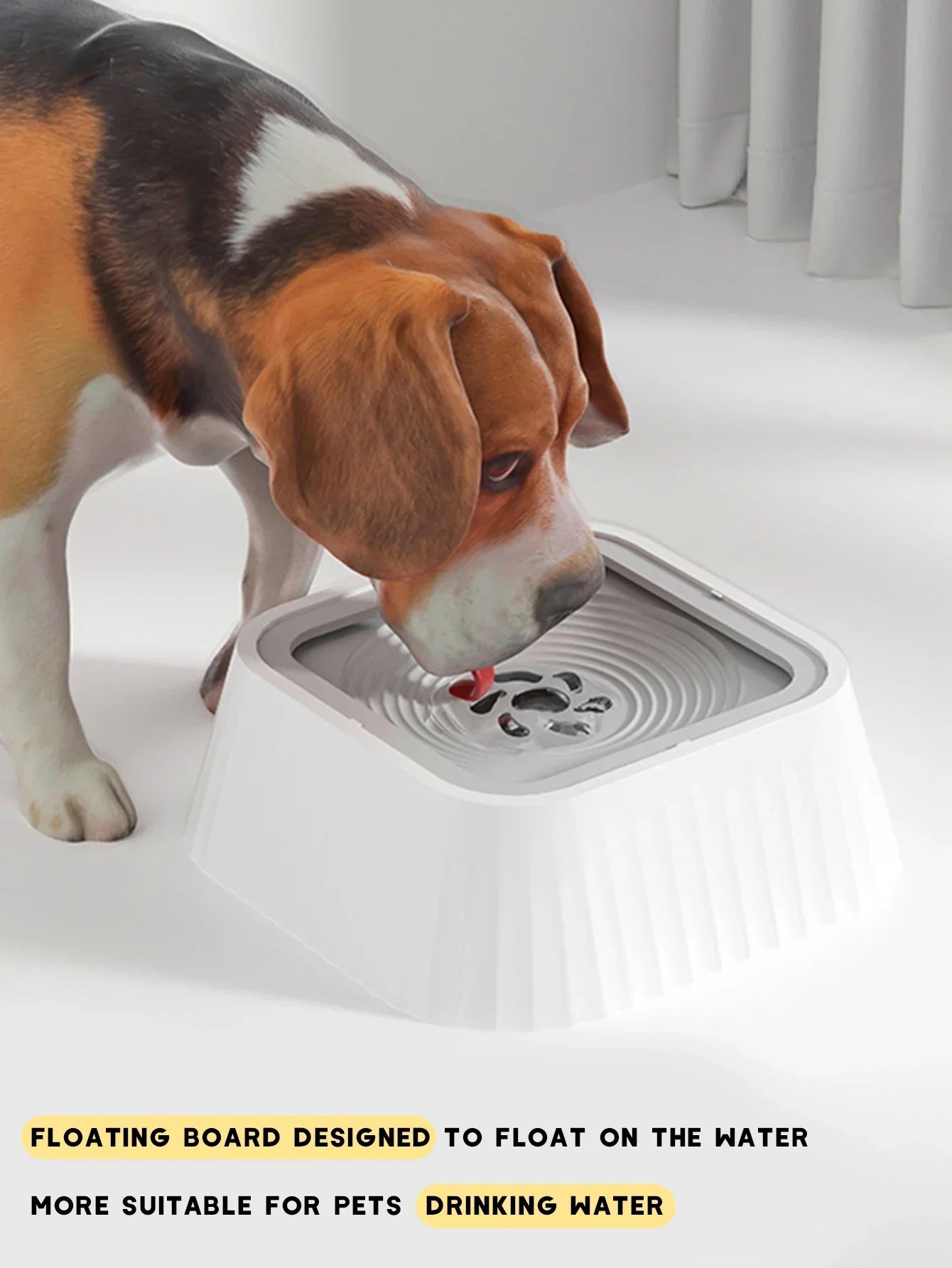 No-Spill Pet Water Bowl — Floating Plate Anti-Splash Design