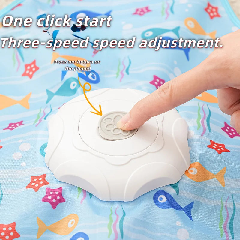 Electric Rotating Cat Toy — Auto Spinning Feather Wand Turntable