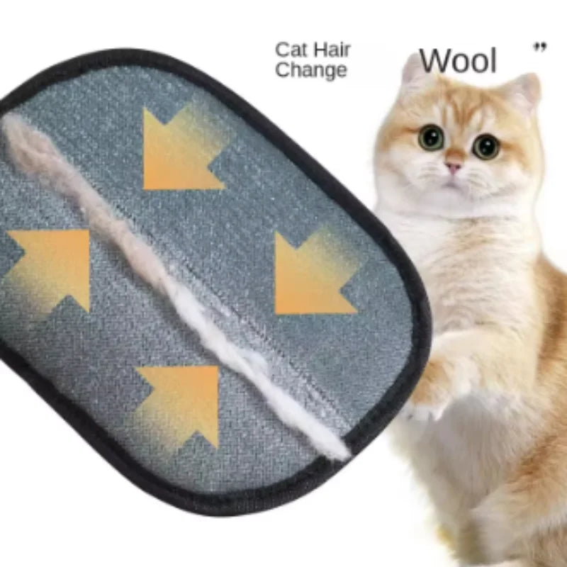 Pet Grooming Gloves — Hair Remover for Dogs & Cats