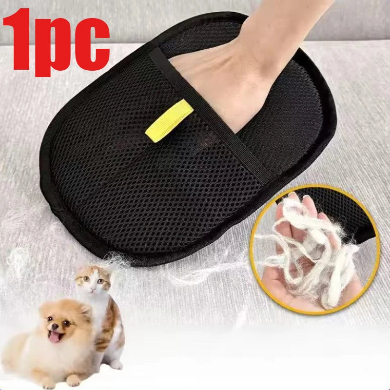Portable Pet Hair Remover Glove — Washable & Reusable